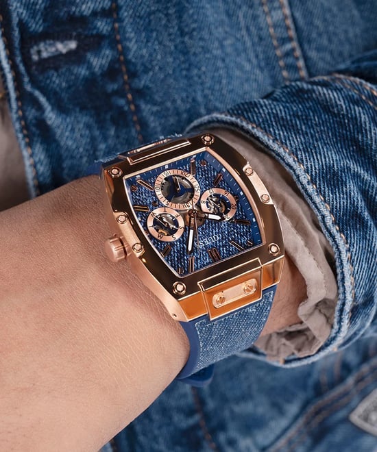 Guess Phoenix Herrenarmbanduhr Blau GW0786G2 - Image 5