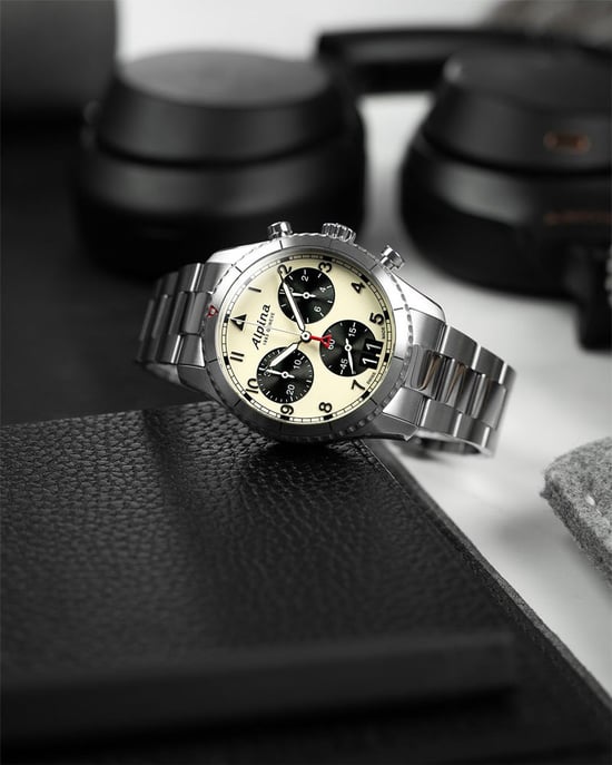Alpina Startimer Pilot Herren Silberuhr AL-372WB4S26B - Image 3
