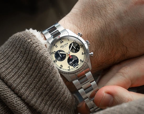 Alpina Startimer Pilot Herren Silberuhr AL-372WB4S26B - Image 4