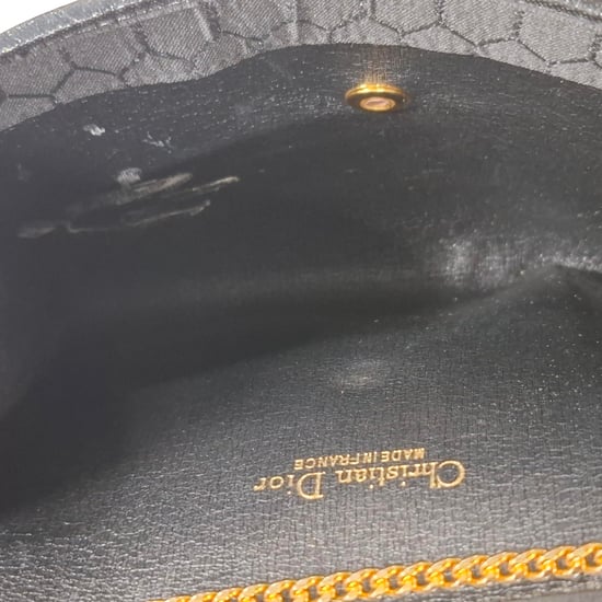 Dior Trotter Chain Schultertasche aus schwarzem Canvas - Image 6