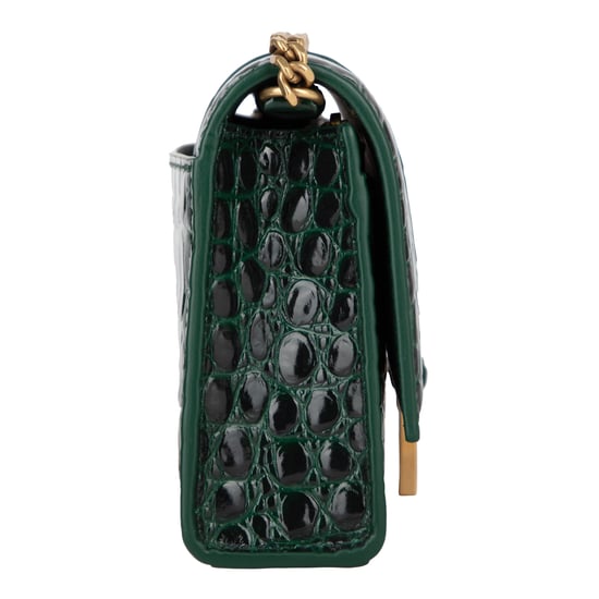 Balenciaga – Hourglass – Geprägte Kroko-Geldbörse mit Kette - Image 3
