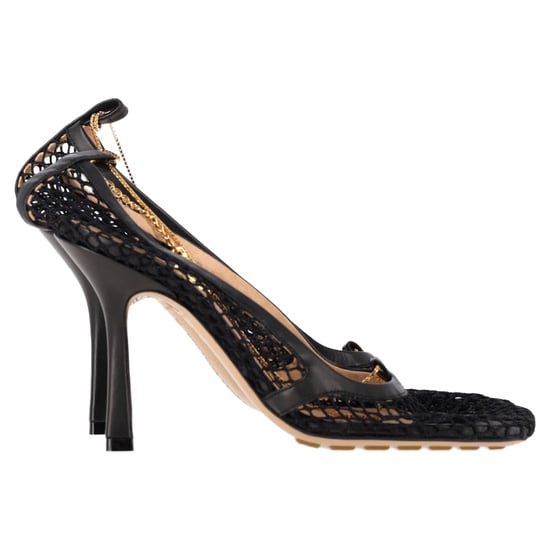 Bottega Veneta Stretch-Pumps aus schwarzem Mesh und Leder - Image 1