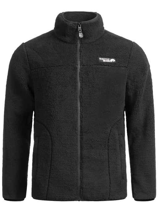 Arctic Seven Herren Sherpa Fleecejacke – Warme Outdoorjacke mit Zipper – Schwarz - Image 2