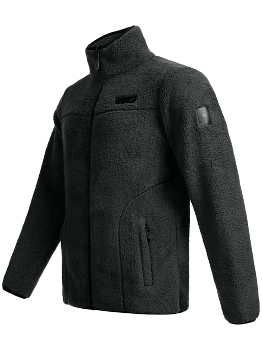 Arctic Seven Herren Sherpa Fleecejacke – Warme Outdoorjacke mit Zipper – Anthrazit - Image 3