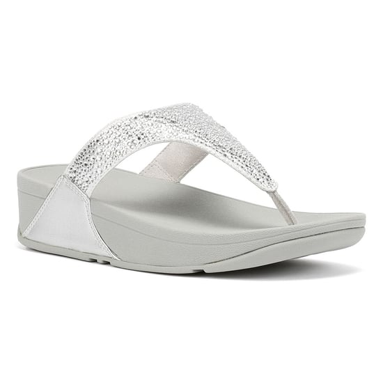 FitFlop Lulu Crystal Mix Damen Silber Sandalen - Image 2