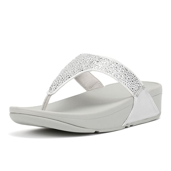 FitFlop Lulu Crystal Mix Damen Silber Sandalen - Image 3