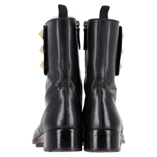 Valentino – Rockstud – Schnürstiefeletten aus schwarzem Leder - Image 5
