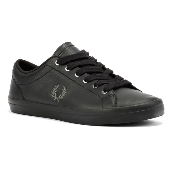 Fred Perry Baseline Herren Schwarz Leder Sneaker - Image 2