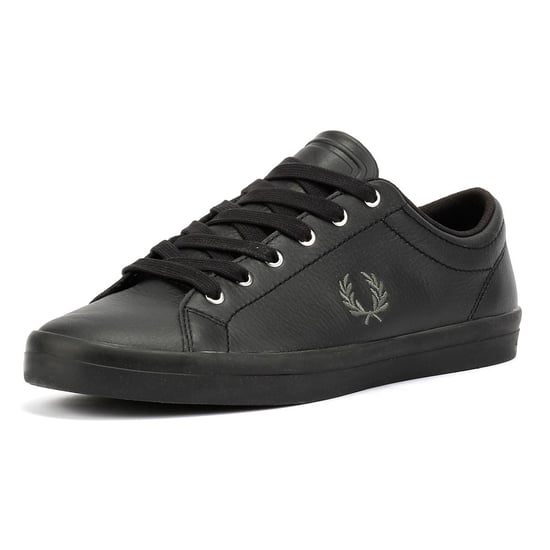 Fred Perry Baseline Herren Schwarz Leder Sneaker - Image 3