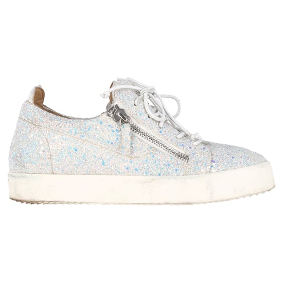 Giuseppe Zanotti – May London – Sneaker in weißem Glitzer - Image 1