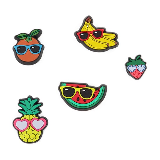 Süße Früchte mit Sonnenbrille 5er Jibbitz Pack - Crocs - Mehrfarbig - Synthetisch - Image 1