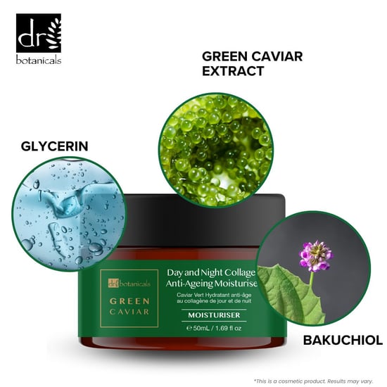 Dr Botanicals Grünes Kaviar Tages- und Nacht-Kollagen Anti-Aging Feuchtigkeitscreme 50ml x 2 Duo-Pack - Image 3