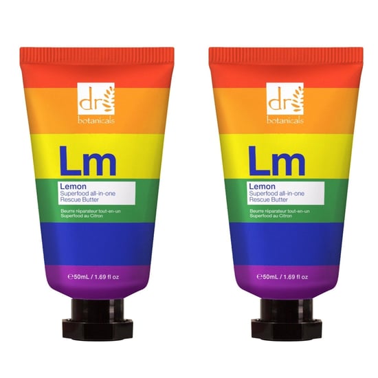 Dr Botanicals Pride Edition Zitronen-Superfood All-in-One Retterbutter 50ml x 2 Duo-Pack - Image 1