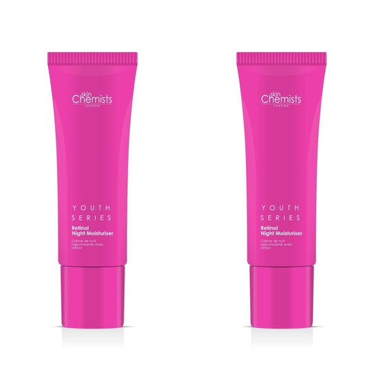 skinChemists Jugendserie Retinol & Bakuchiol Nachtfeuchtigkeitspflege 50ml x 2 Duo-Pack - Image 1