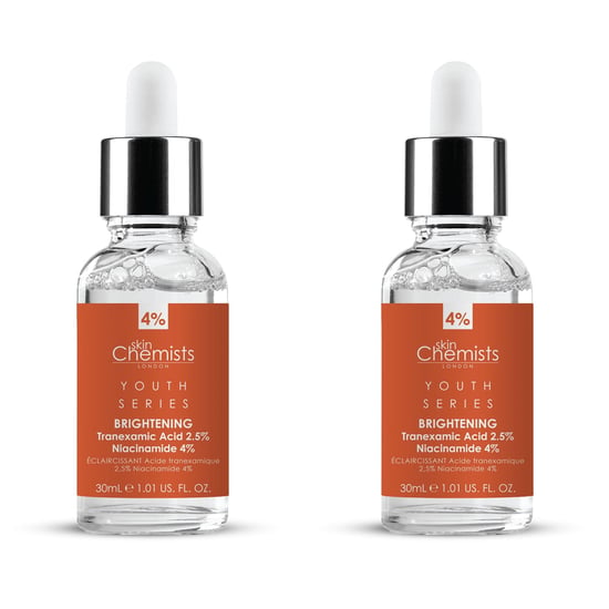 skinChemists Youth Series Tranexamsäure 2,5%, Niacinamid 4% Aufhellendes Serum 30ml x 2 Duo-Pack - Image 1