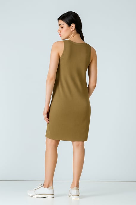 Lässiges Tencel-Jacquard-Kleid über dem Knie - Image 3