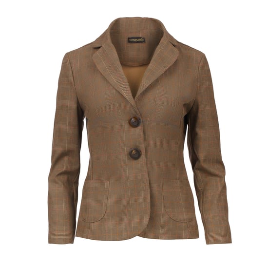 Karierter, taillierter Blazer aus 100 % Baumwolle - Image 2