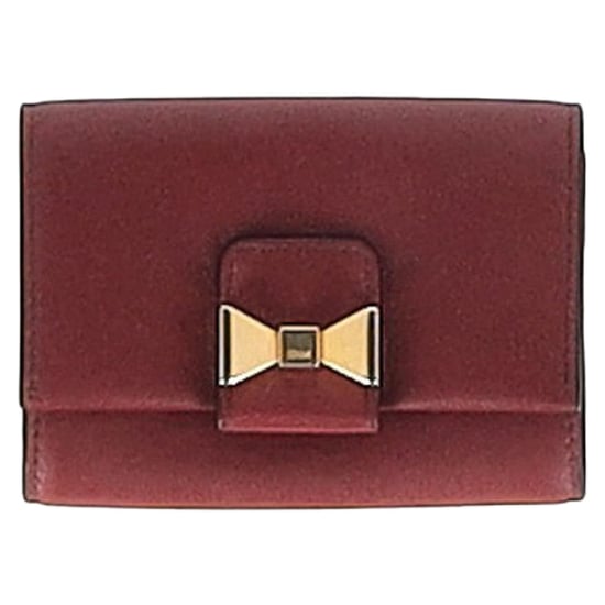 Chloé Geldbörse mit Schleifendetail aus burgunderfarbenem Leder - Image 1