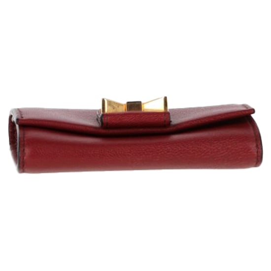 Chloé Geldbörse mit Schleifendetail aus burgunderfarbenem Leder - Image 2