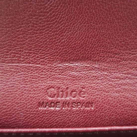 Chloé Geldbörse mit Schleifendetail aus burgunderfarbenem Leder - Image 6
