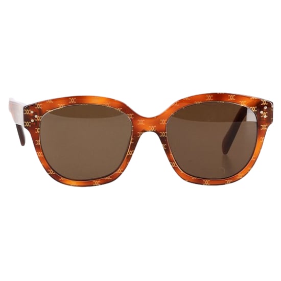 Celine Übergroße Triomphe Monogram Sonnenbrille aus braunem Acetat - Image 1