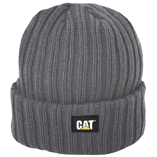 Caterpillar Rib Uhr Unisex Erwachsene Grauer Beanie Hut - Image 1