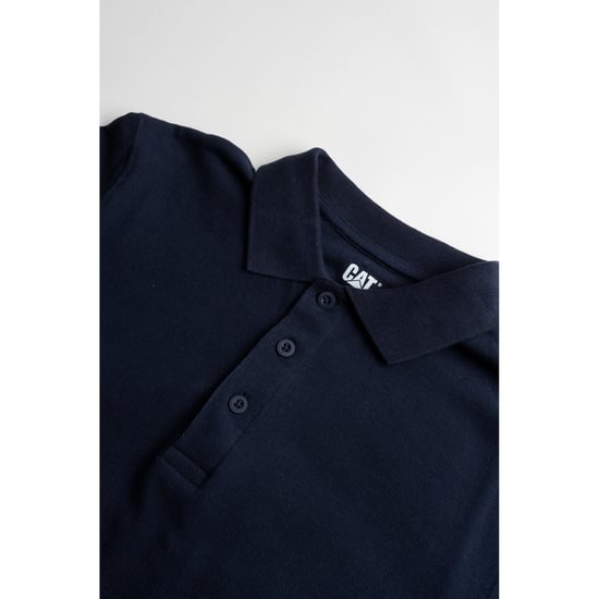 Caterpillar Essentials Baumwoll Herren Polo-Shirt Blau - Image 5