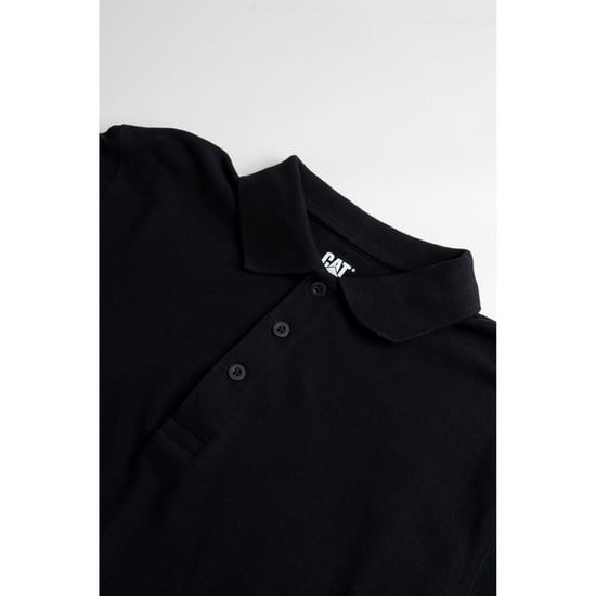 Caterpillar Essentials Baumwoll-Polohemd für Herren in Schwarz - Image 5