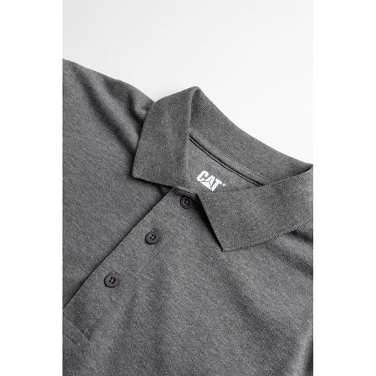 Caterpillar Essentials Baumwoll Herren Polo-Shirt in Grau - Image 5