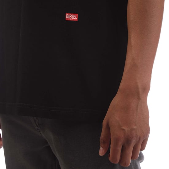 Schwarzes Diesel-Graffiti-Block-Logo-T-Shirt - Image 2