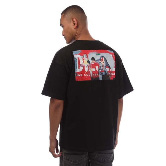 Schwarzes Diesel-Graffiti-Block-Logo-T-Shirt - Image 3