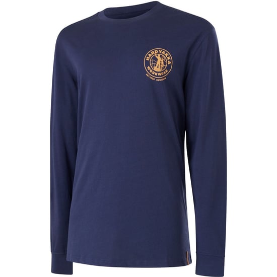 Hard Yakka Erbe Icon Baumwolle Herren Blau T-Shirt - Image 3