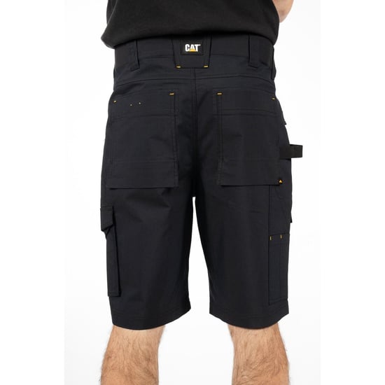 Caterpillar Nexus Stretch Baumwoll-Arbeitsshorts für Herren in Schwarz - Image 2