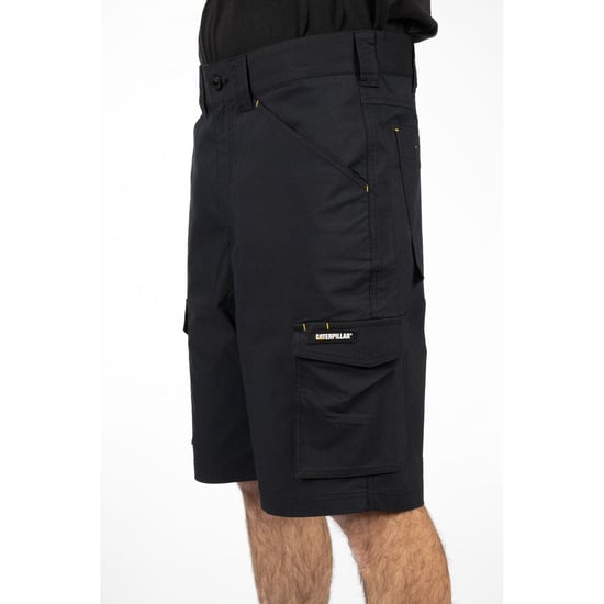 Caterpillar Nexus Stretch Baumwoll-Arbeitsshorts für Herren in Schwarz - Image 3