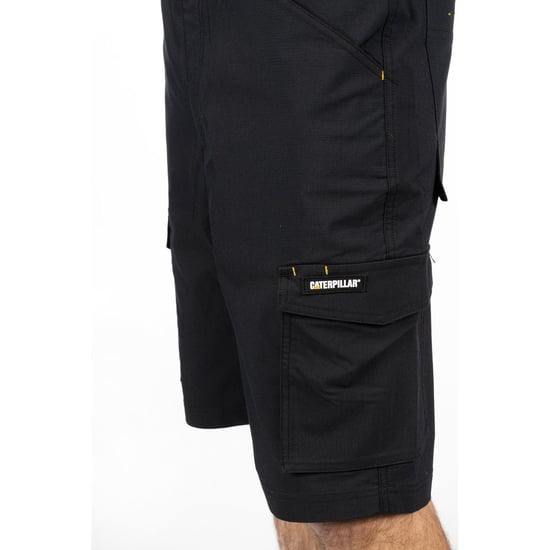 Caterpillar Nexus Stretch Baumwoll-Arbeitsshorts für Herren in Schwarz - Image 6