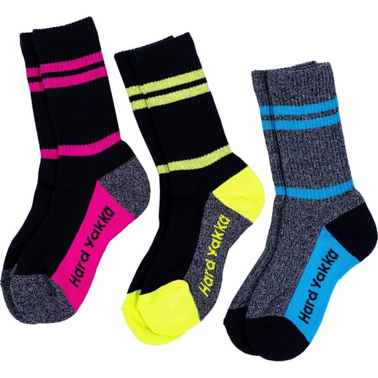 Hard Yakka Crew 3er-Pack Baumwoll-Arbeits-Socken für Frauen in Mehrfarbig - Image 1