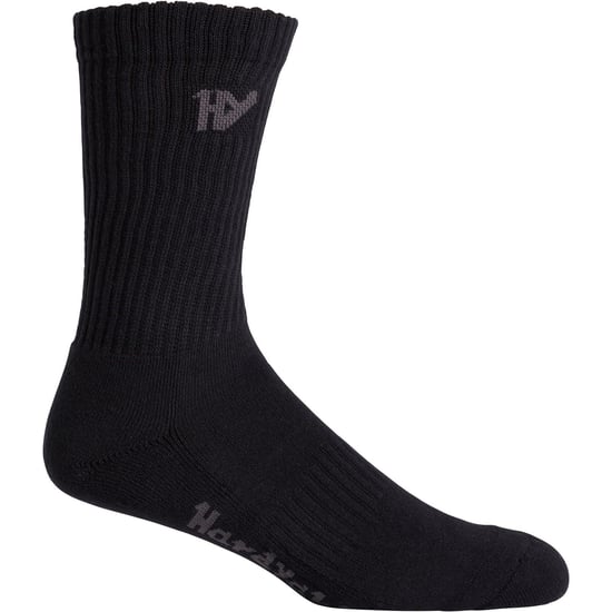Hard Yakka Crew Baumwoll-Unisex-Arbeitssocken für Erwachsene in Schwarz - Image 2