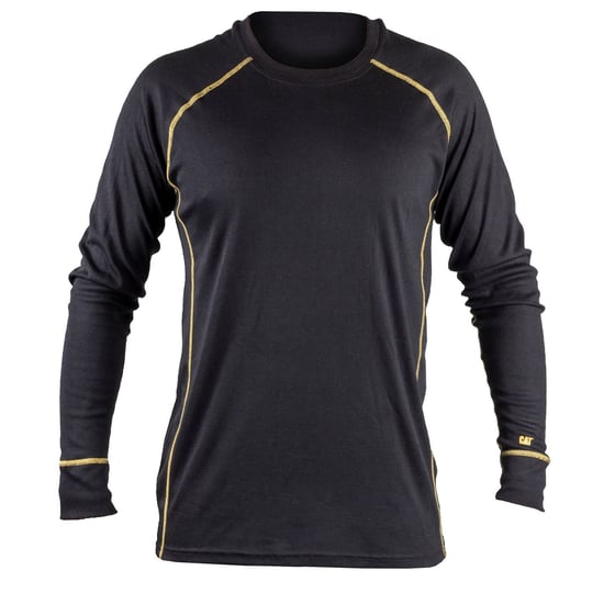 Caterpillar Thermo Polyester Herren schwarzes Baselayer-Shirt - Image 1