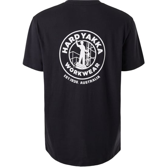Hard Yakka Heritage Icon Baumwoll Herren T-Shirt schwarz - Image 2