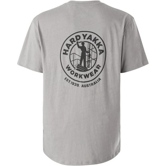 Hard Yakka Heritage Icon Baumwoll Herren T-Shirt grau - Image 2