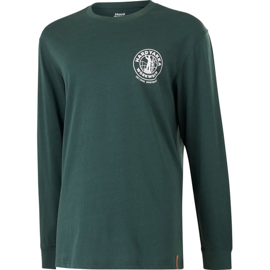 Hard Yakka Heritage Icon Baumwoll Herren T-Shirt in Grün - Image 3