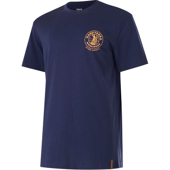 Hard Yakka Heritage Icon Baumwoll-Herren-T-Shirt in Blau - Image 3