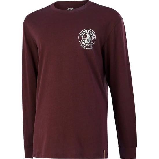 Hard Yakka Heritage Icon Baumwoll Herren Rot T-Shirt - Image 3