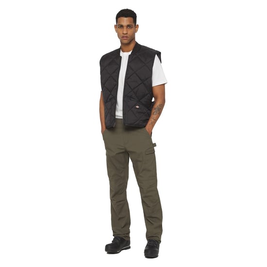 Dickies Diamantgestepptes Weste Herren Schwarz Gilets - Image 4