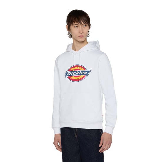 Dickies Icon Logo Polyester Unisex Erwachsene Weiß Kapuzensweatshirt - Image 1