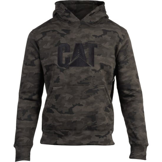 Caterpillar Markenzeichen Baumwoll Herren grüner Kapuzenpullover - Image 2