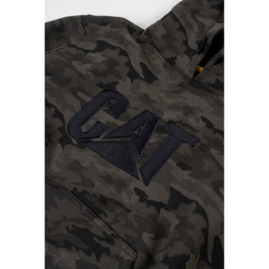 Caterpillar Markenzeichen Baumwoll Herren grüner Kapuzenpullover - Image 6