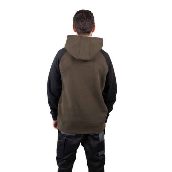 Caterpillar Raglan Baumwoll Herren Kapuzenpulli in Moosgrün - Image 2