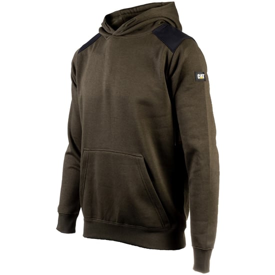Caterpillar Essentials Polyester Herren Kapuzenpullover in Moosgrün - Image 2