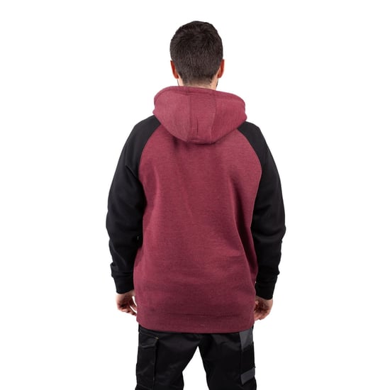 Caterpillar Raglan Baumwoll Herren Rot Kapuzenpullover - Image 2